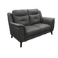 MALANIA 3-SEATER + 2-SEATER REAL LEATHER SOFAS PACKAGE DEAL IN GUNMETAL - MyChocolateWood