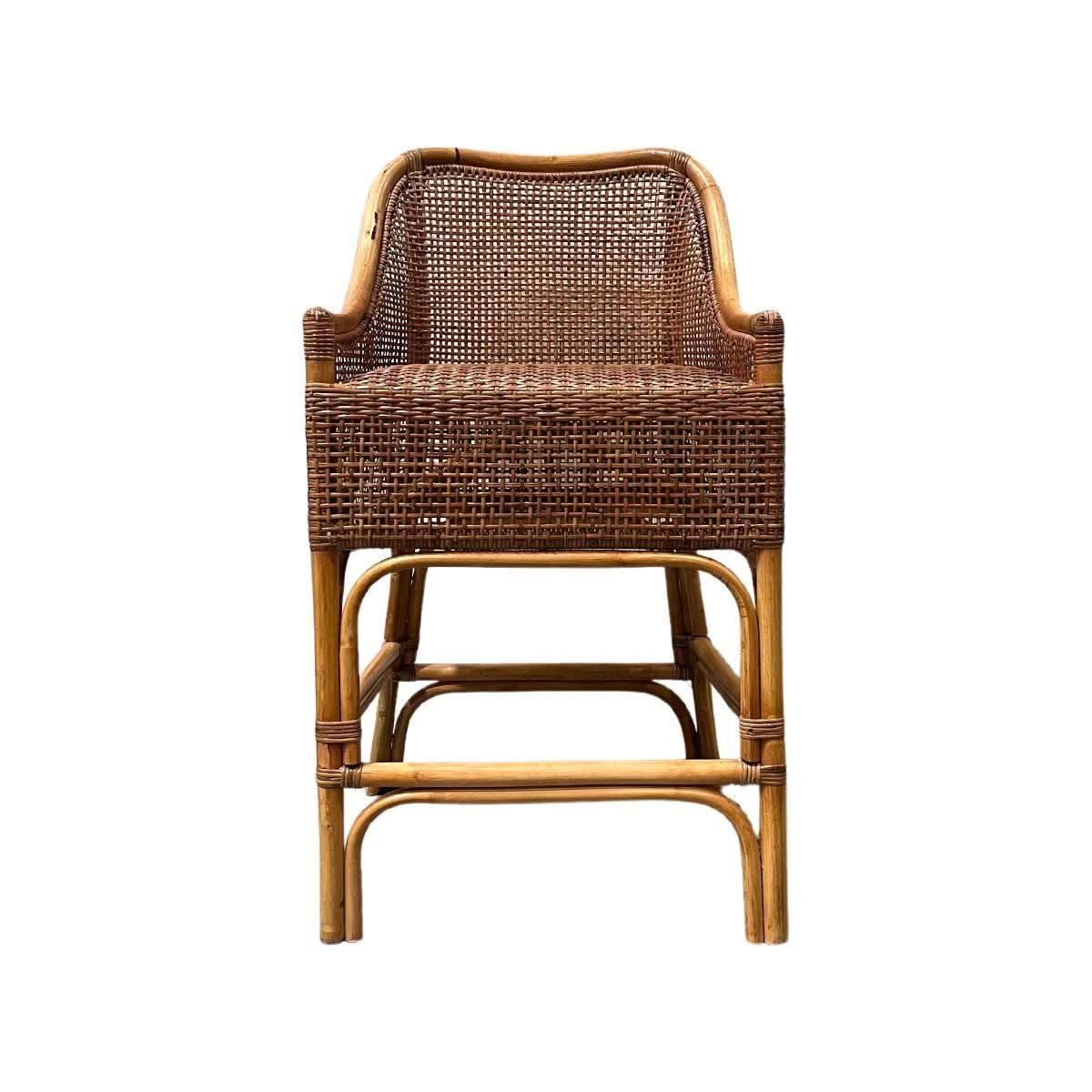 MALIBU HAMPTONS RATTAN COUNTER STOOL IN MANGO TEAK - MyChocolateWood