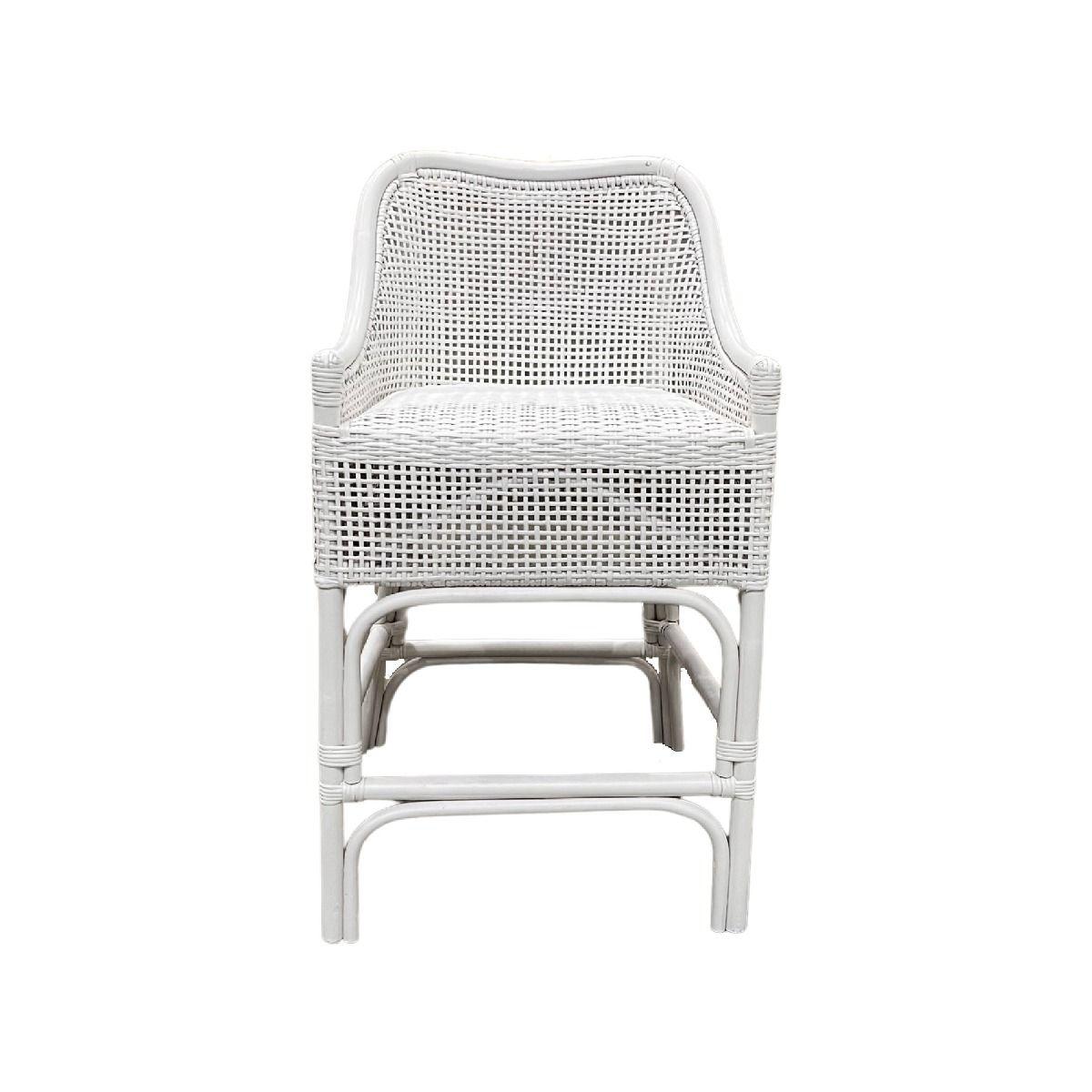 MALIBU HAMPTONS RATTAN COUNTER STOOL IN SOLID WHITE - MyChocolateWood