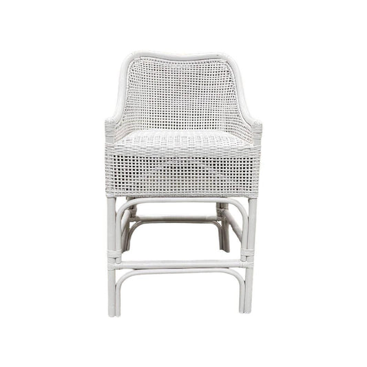 MALIBU HAMPTONS RATTAN COUNTER STOOL IN SOLID WHITE - MyChocolateWood