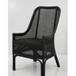 MALIBU HAMPTONS RATTAN DINING CHAIR IN SOLID BLACK - MyChocolateWood