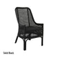 MALIBU HAMPTONS RATTAN DINING CHAIR IN SOLID BLACK - MyChocolateWood