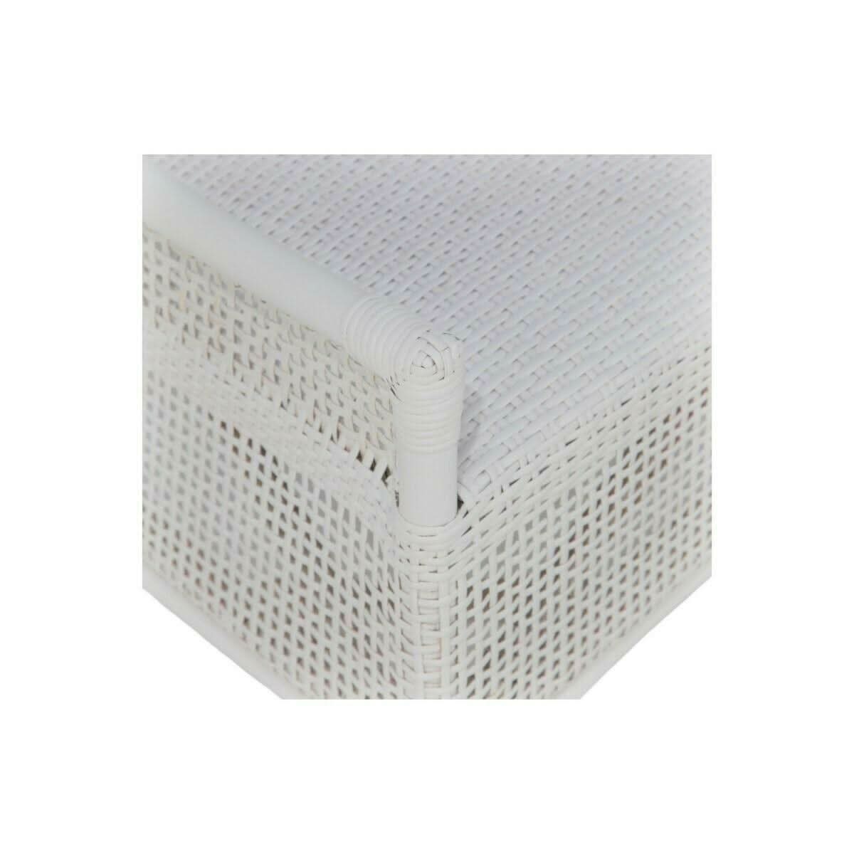 MALIBU HAMPTONS RATTAN DINING CHAIR IN SOLID WHITE - MyChocolateWood