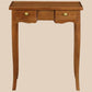 MANDY QUEEN ANN SOLID MAHOGANY 2 DRAWER HALL TABLE/CONSOLE TABLE IN LIGHT PECAN - MyChocolateWood