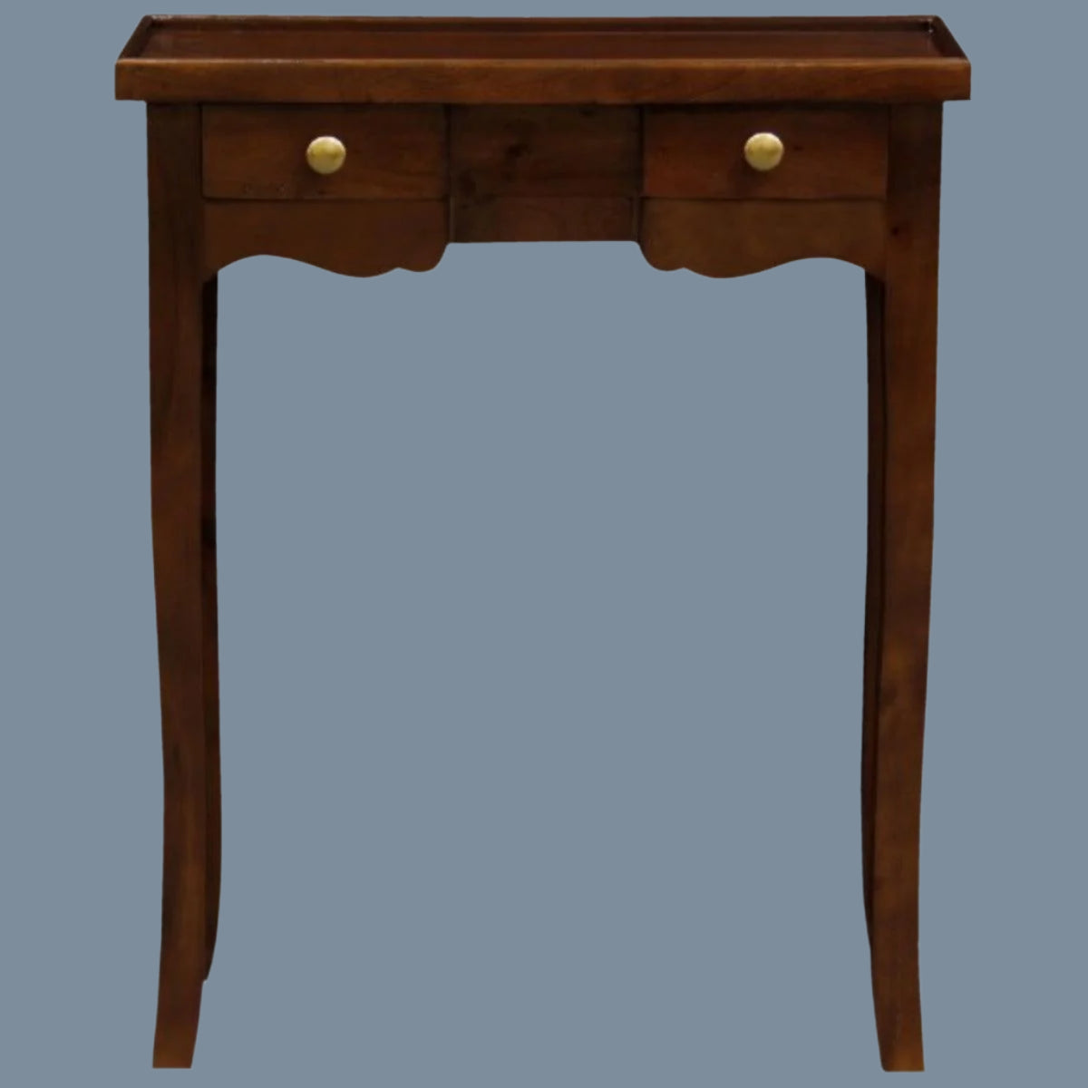 MANDY QUEEN ANN SOLID MAHOGANY 2 DRAWER HALL TABLE/CONSOLE TABLE IN MAHOGANY - MyChocolateWood