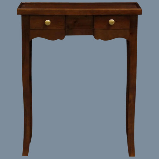 MANDY QUEEN ANN SOLID MAHOGANY 2 DRAWER HALL TABLE/CONSOLE TABLE IN MAHOGANY - MyChocolateWood