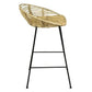 MANILLA RATTAN AND IRON BAR STOOL IN NATURAL & BLACK - MyChocolateWood