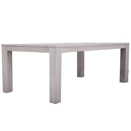 MANLY 190CM DINING TABLE IN BRUSHED WHITEWASH  - MyChocolateWood