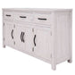 MANLY 158CM 4 DOORS/3 DRAWERS BUFFET/SIDEBOARD IN BRUSHED WHITEWASH - MyChocolateWood
