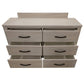 MANLY 6 DRAWER DRESSER/CHEST OF 6 DRAWERS IN BRUSHED WHITEWASH 132CM - MyChocolateWood