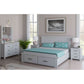 MANLY KING SIZE BED + DRESSER + MIRROR + 2 BEDSIDE TABLES PACKAGE DEAL - MyChocolateWood