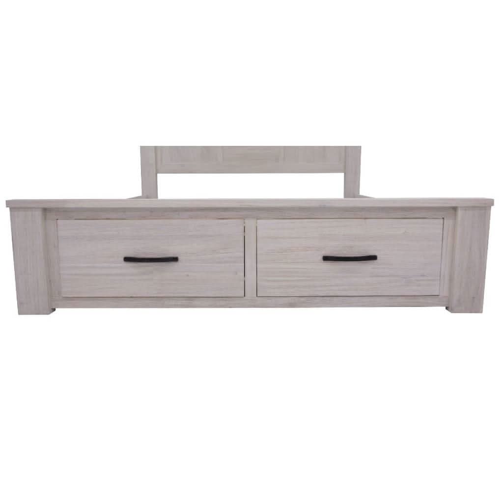 MANLY KING SIZE BED + DRESSER + MIRROR + 2 BEDSIDE TABLES PACKAGE DEAL - MyChocolateWood