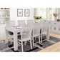 MANLY SOLID MOUNTAIN ASH DINING TABLE 190CM + 6 MANLY DINING CHAIRS IN BRUSHED WHITEWASH PACKAGE DEAL - MyChocolateWood