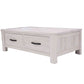 MANLY SOLID MOUNTAIN ASH TIMBER 2 DRAWER COFFEE TABLE IN BRUSHED WHITEWASH 127CM - MyChocolateWood