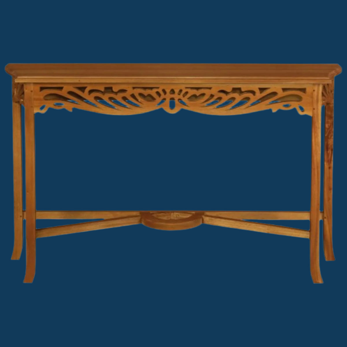 MANOR SOLID MAHOGANY TIMBER CONSOLE TABLE/HALL TABLE 120CM IN LIGHT PECAN - MyChocolateWood