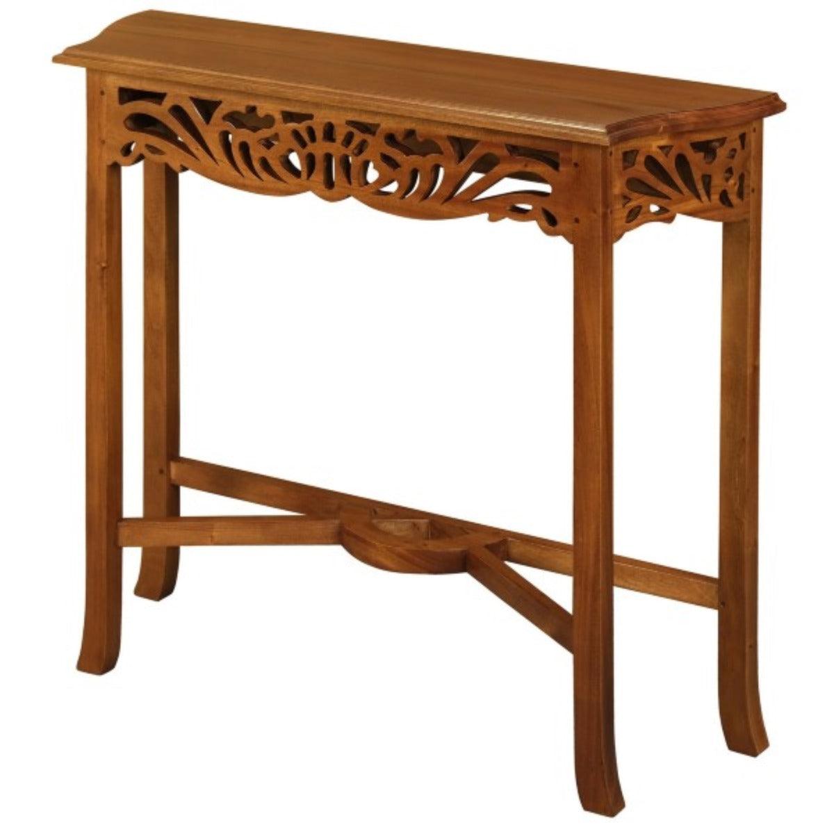 MANOR SOLID MAHOGANY TIMBER CONSOLE TABLE/HALL TABLE IN LIGHT PECAN 82CM - MyChocolateWood