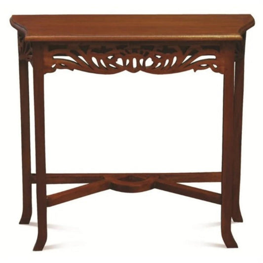 MANOR SOLID MAHOGANY TIMBER CONSOLE TABLE IN MAHOGANY COLOUR 82CM - MyChocolateWood