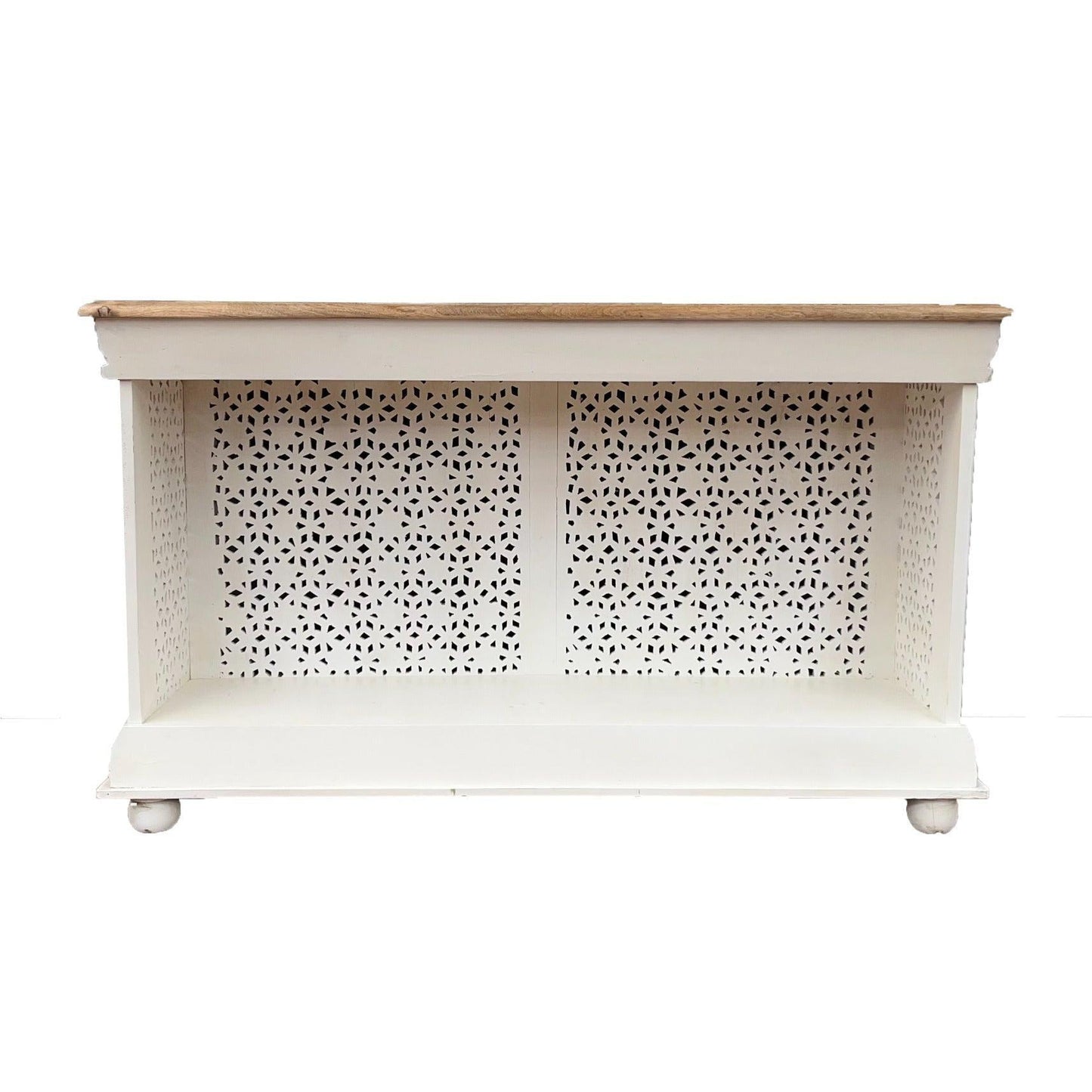 MARAKESH 2 TONE COLOUR CONSOLE/BUFFET - OPEN BACK - IN MANGO WOOD - MyChocolateWood