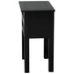 MARGARITA SOLID MAHOGNY 2 DRAWER LAMP TABLE - BLACK - MyChocolateWood