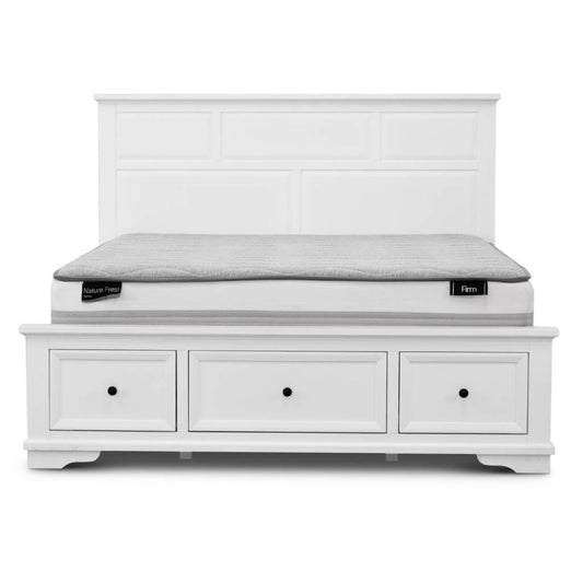 MARIANA ACACIA WOOD QUEEN SIZE BED WITH 3 DRAWERS - MyChocolateWood