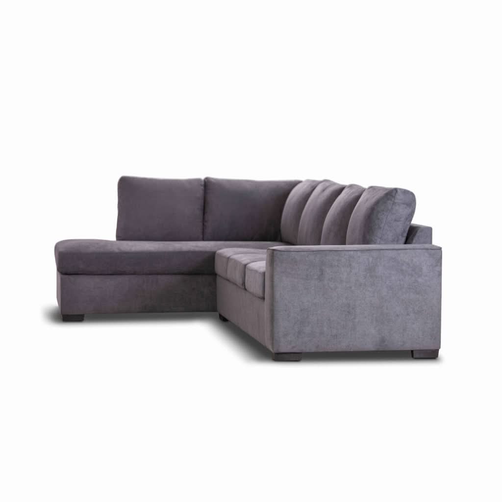 MARIGNY FABRIC 3-SEATER SOFA WITH LHF CHAISE DARK GREY (2 PIECES) - MyChocolateWood