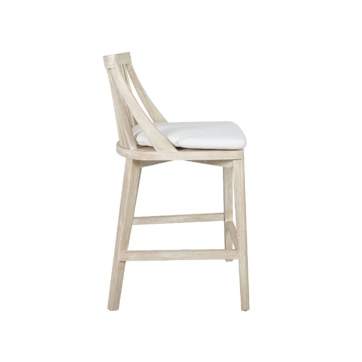 MARLEY MANGO WOOD HAMPTONS COUNTER STOOL DRIFTWOOD WHITE - MyChocolateWood