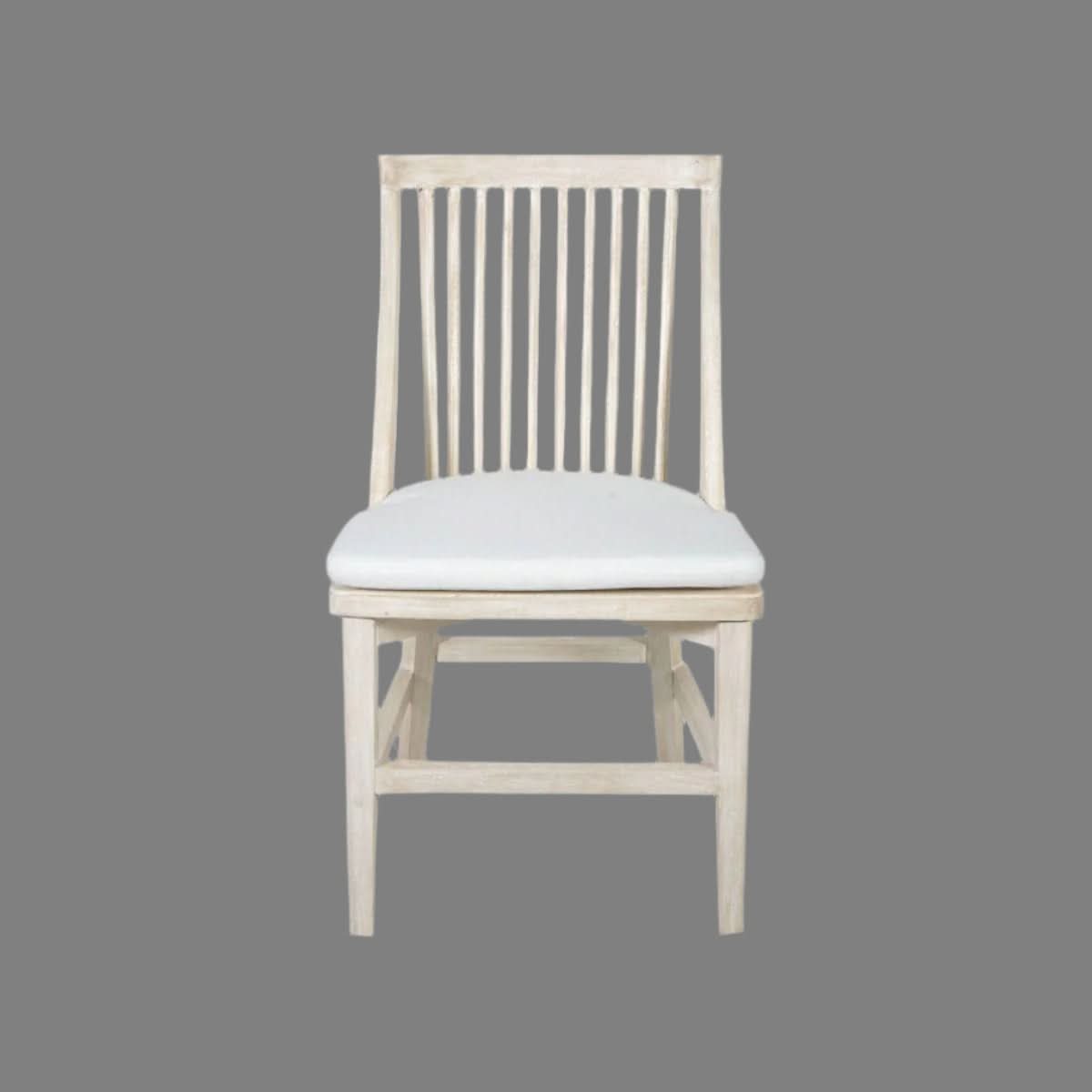 MARLEY MANGO WOOD HAMPTONS DINING CHAIR WHITE DRIFTWOOD - MyChocolateWood