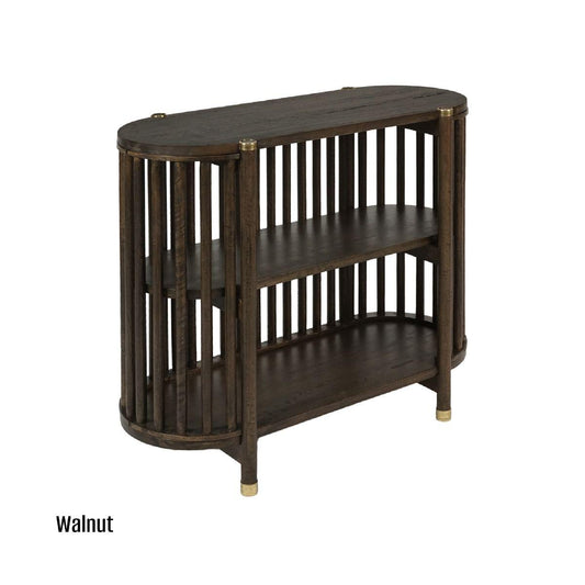 MARLEY MANGO WOOD LOW BOOKCASE WALNUT - MyChocolateWood