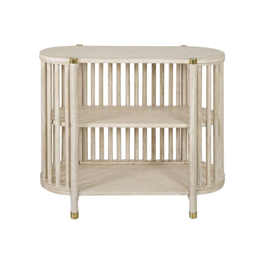 MARLEY MANGO WOOD LOW BOOKCASE WHITE DRIFTWOOD - MyChocolateWood