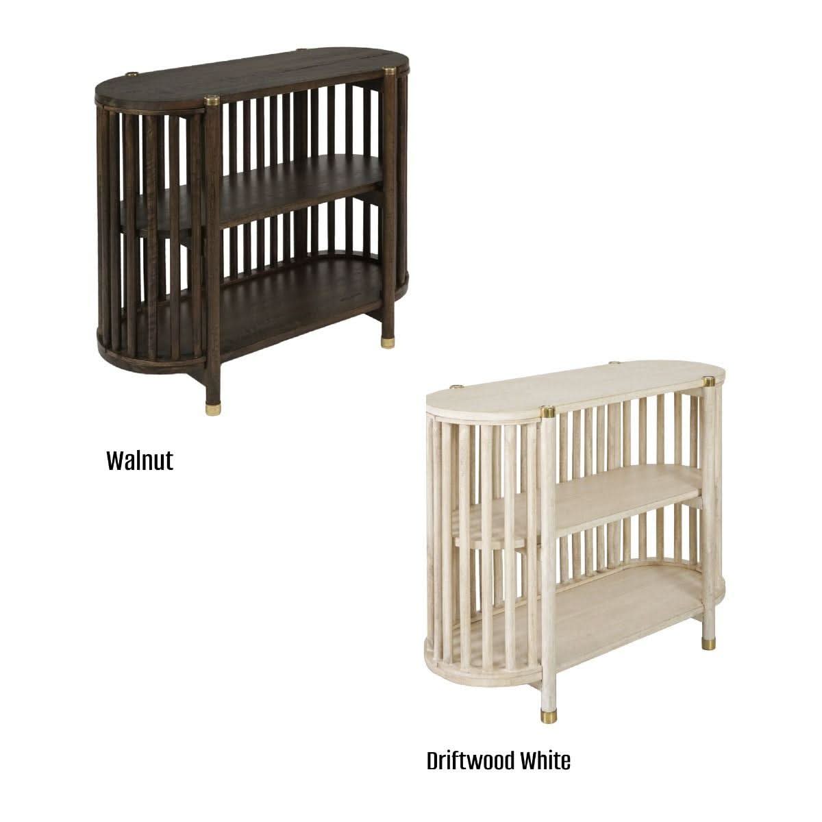 MARLEY MANGO WOOD LOW BOOKCASE WHITE DRIFTWOOD - MyChocolateWood