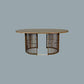 MARLEY MANGO WOOD OVAL DINING TABLE WALNUT - MyChocolateWood