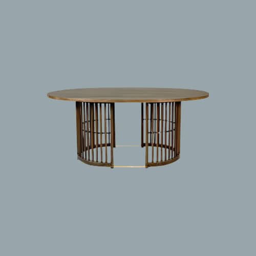 MARLEY MANGO WOOD OVAL DINING TABLE WALNUT - MyChocolateWood