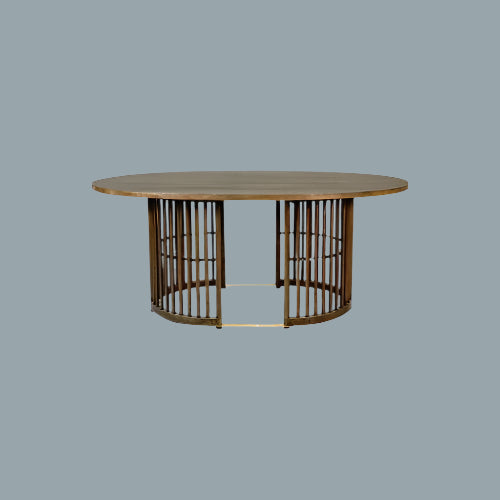 MARLEY MANGO WOOD OVAL DINING TABLE WALNUT - MyChocolateWood