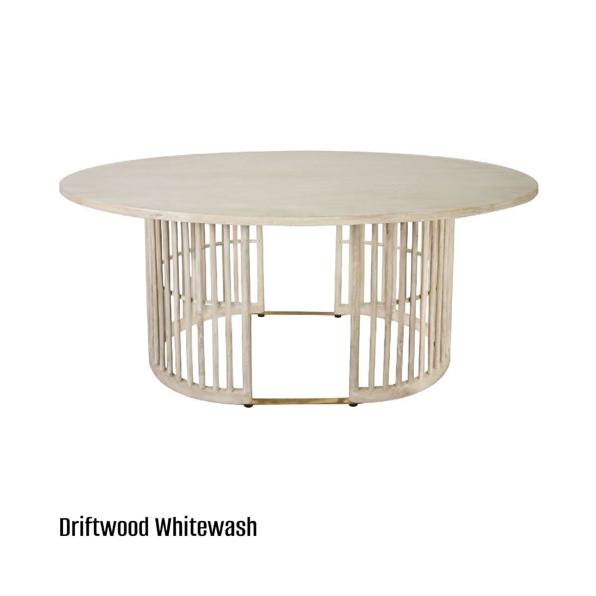 MARLEY MANGO WOOD OVAL DINING TABLE WHITE DRIFTWOOD - MyChocolateWood