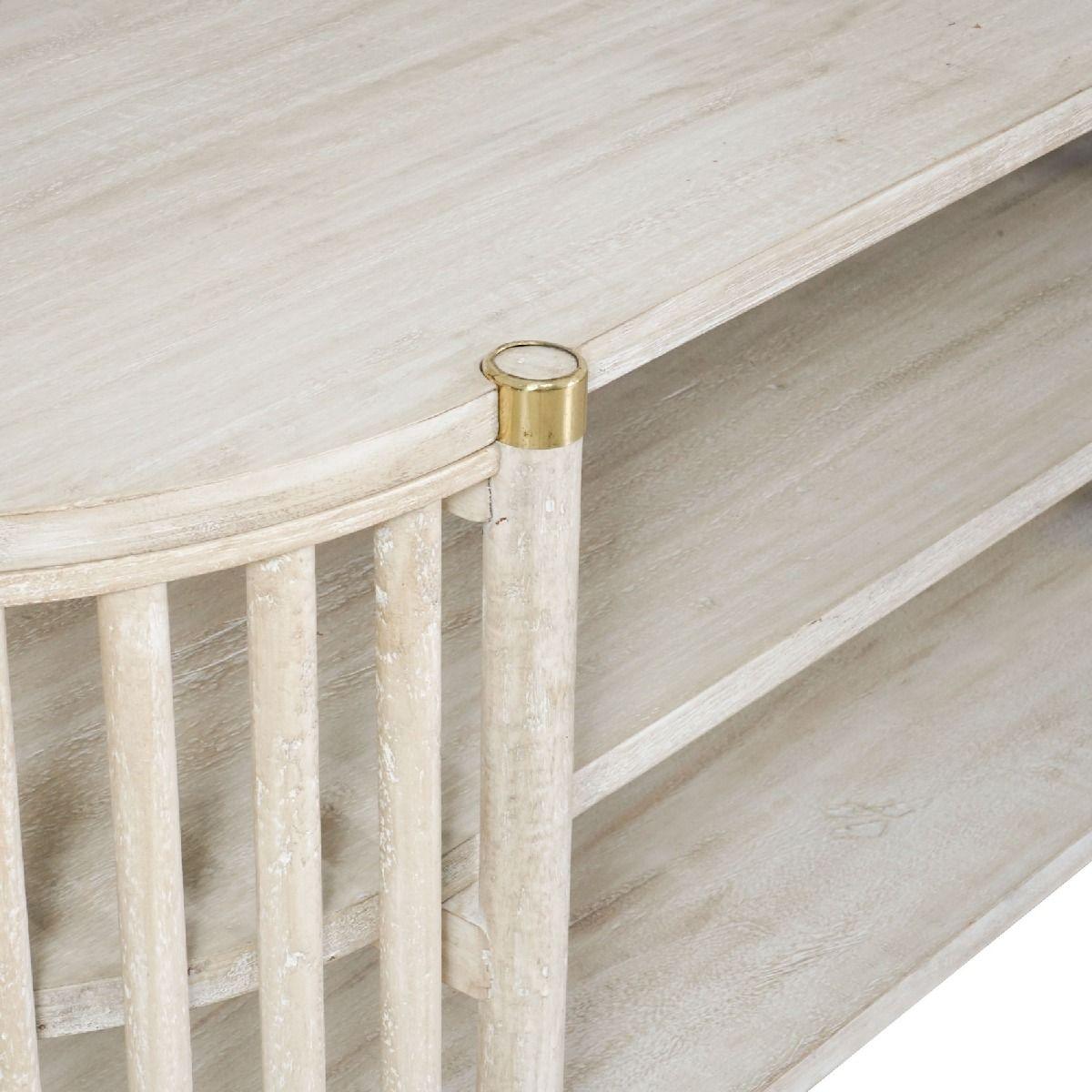 MARLEY MANGO WOOD TV UNIT WHITE DRIFTWOOD - MyChocolateWood