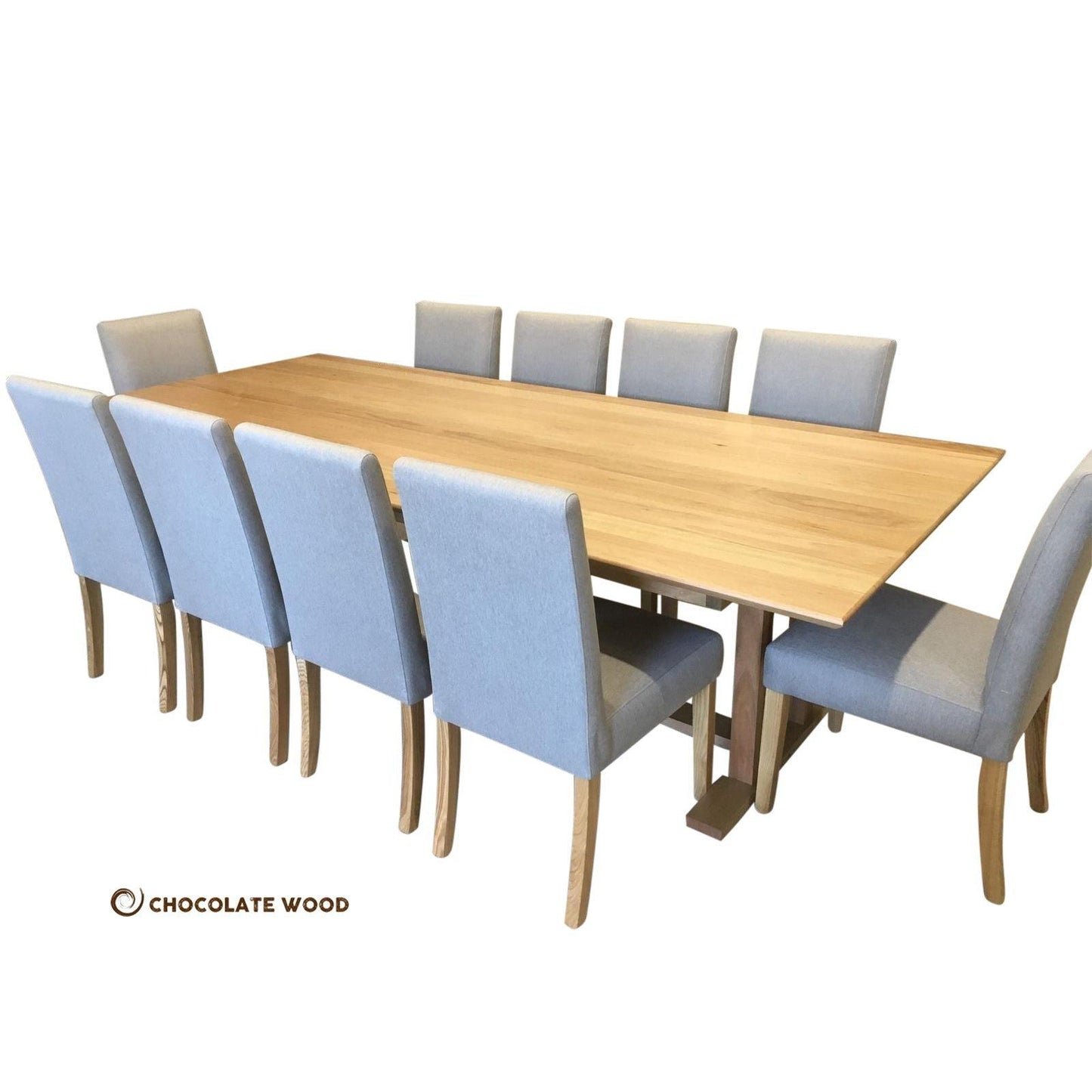MARLOW SOLID TASSIE OAK 11 PIECE DINING SUITE MADE TO ORDER LOCALLY - MyChocolateWood