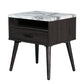 MARNI 1-DRAWER 1-NICHE BEDSIDE TABLE  ESPRESSO