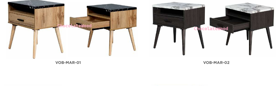 MARNI 1-DRAWER 1-NICHE BEDSIDE TABLE WOTAN OAK