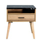 MARNI 1-DRAWER 1-NICHE BEDSIDE TABLE WOTAN OAK