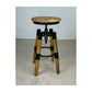 MARON STOOL BLACK PAINTED METAL/RUSTIC BROWN WASHED MANGO WOOD - MyChocolateWood