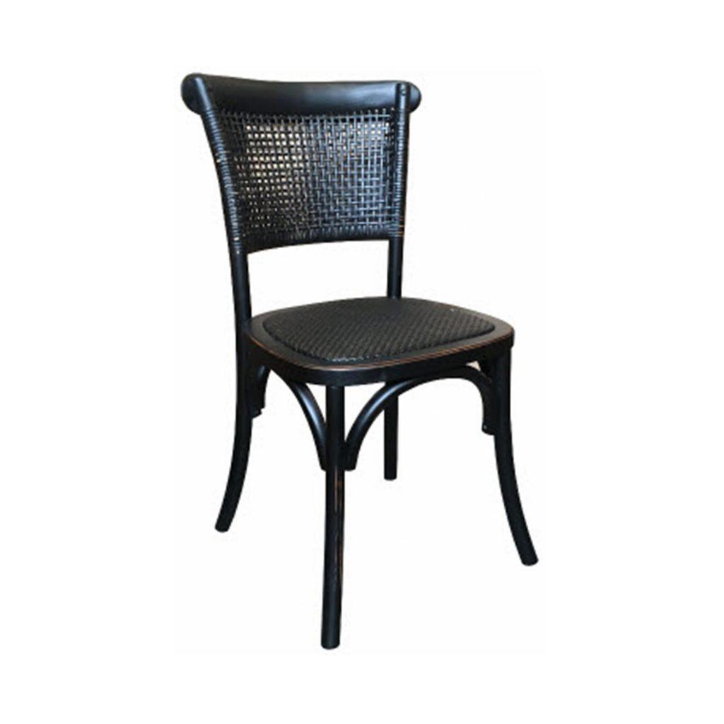 MARSEILLE RECYCLED ELM DINING CHAIR IN BLACK - MyChocolateWood