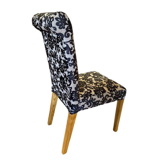 MARYLAND WARWICK ONYX VIVALDI FABRIC DINING CHAIRS MADE TO ORDER - MyChocolateWood