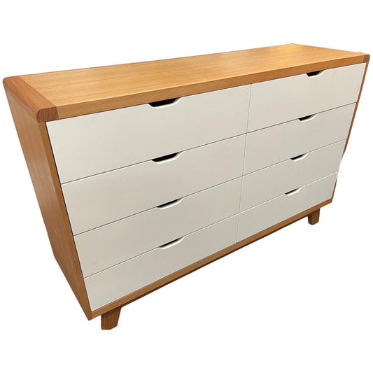 MAXWELL 8 DRAWER TASSIE OAK DRESSER IN CLEAR LACQUER MADE TO ORDER - MyChocolateWood