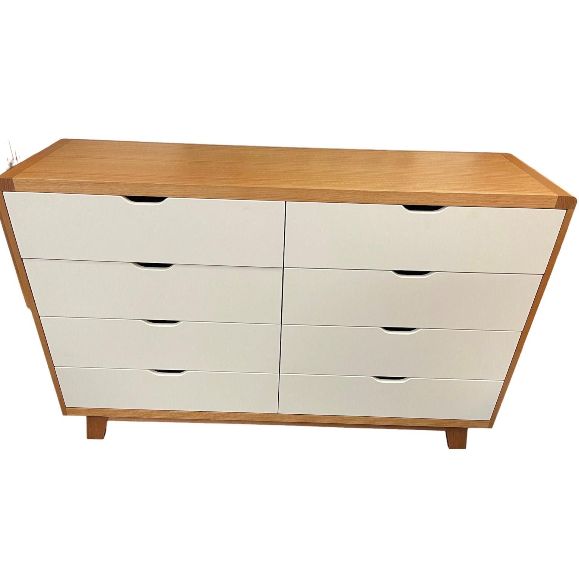 MAXWELL 8 DRAWER TASSIE OAK DRESSER IN CLEAR LACQUER MADE TO ORDER - MyChocolateWood