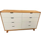 MAXWELL 8 DRAWER TASSIE OAK DRESSER IN CLEAR LACQUER MADE TO ORDER - MyChocolateWood