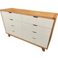 MAXWELL 8 DRAWER TASSIE OAK DRESSER IN CLEAR LACQUER MADE TO ORDER - MyChocolateWood