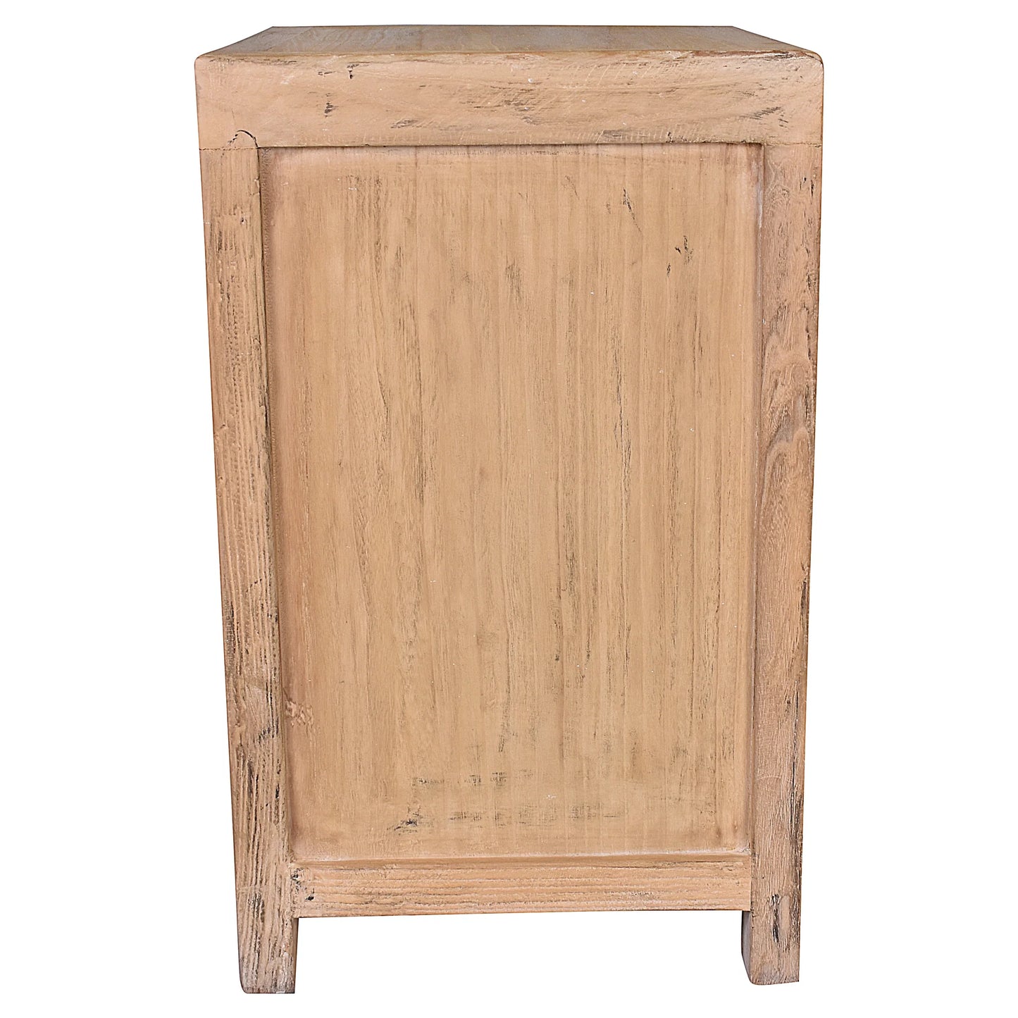 MAYLEEN PAIR OF RECLAIMED TIMBER BEDSIDE TABLES 1 DRAWER 1 DOOR NATURAL