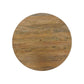 MAYO ROUND MANGO WOOD COFFEE TABLE IN A RUSTIC FINISH - MyChocolateWood