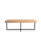 MAYZI ELM VENEER COFFEE TABLE NATURAL/BLACK LEGS - MyChocolateWood