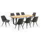 MAYZI ELM VENEER LARGE DINING TABLE NATURAL/BLACK LEGS - MyChocolateWood